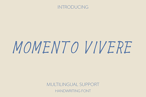 Momento Vivere A Handwriting Font