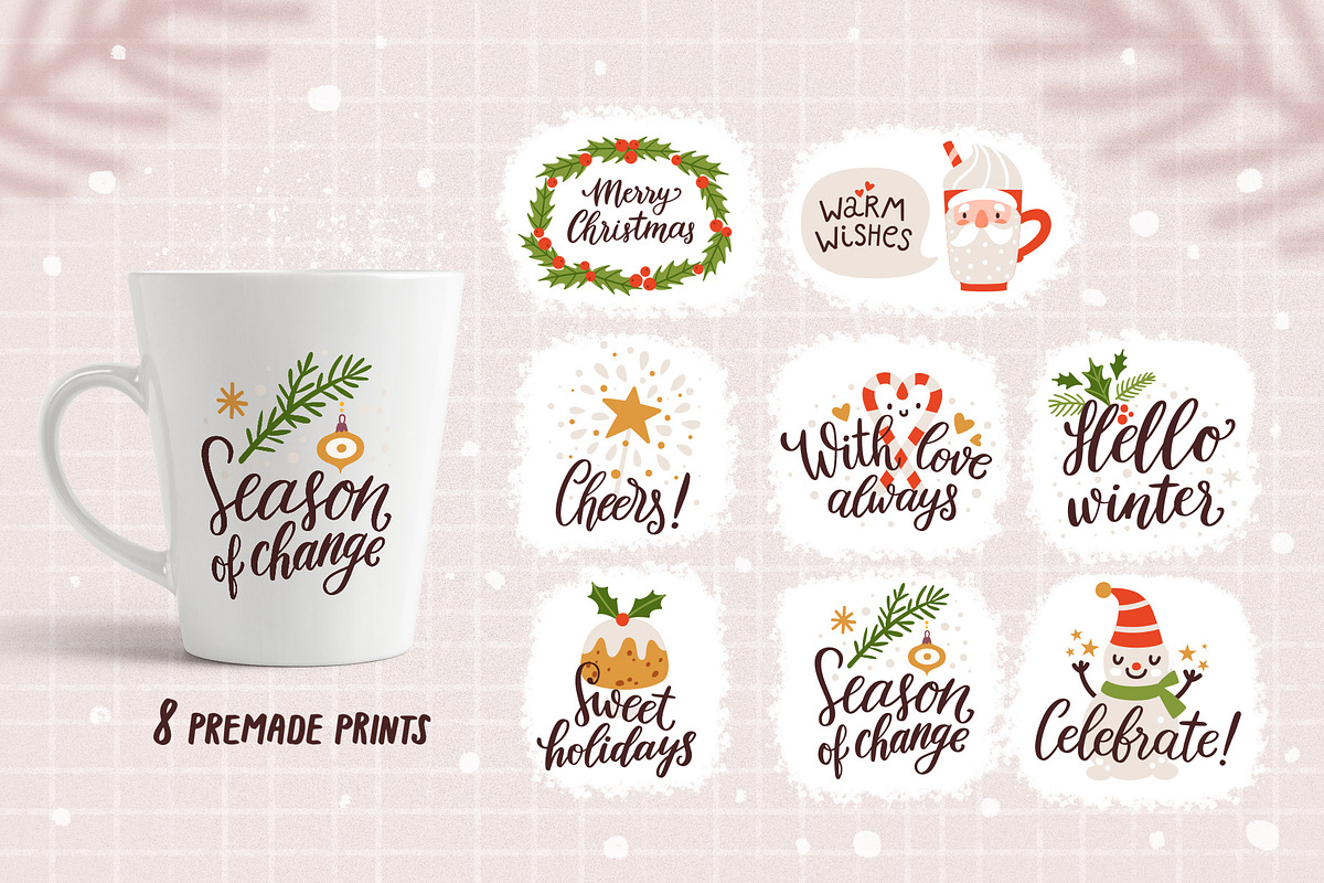 Sweet holidays. Christmas clipart, a Decorative Illustration by MagicForestory (Photo 9 of 10)