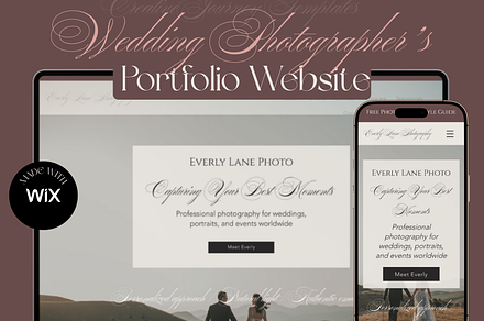 Wix Photographer's Portfolio, a Wix Template by CreativeJourney