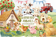 Barnyard Animals Clipart, an Object Illustration by TatiMockup (Thumbnail 1 of 8)