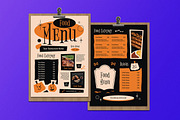 Orange Halloween Food Menu, a Flyer Template by Aiyari Graphic (Thumbnail 1 of 3)