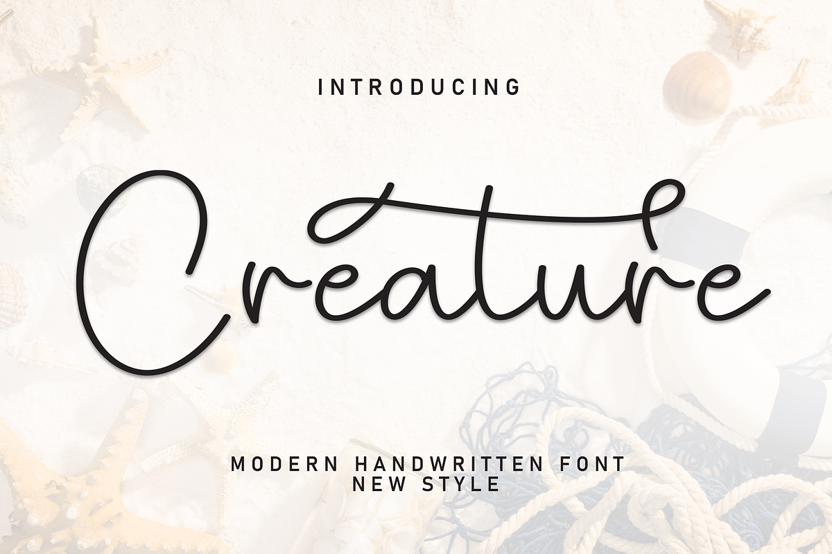 Creature | Script Font, a Handwritten Font by Scratchones (Photo 1 of 9)