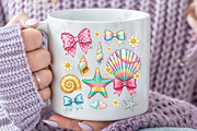 Summer Coquette Bow, Seashell Png, a Seasonal Illustration by Rose Art (Thumbnail 3 of 4)