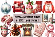 Christmas Afternoon Clipart, an Illustration by Design Market (Thumbnail 1 of 5)