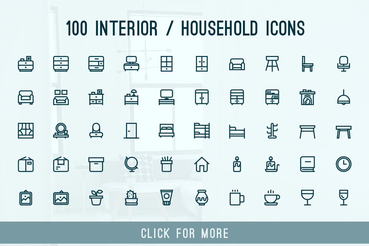 Home Interior / Household Icons, an Outline Icon by Limitless (Photo 2 of 2)
