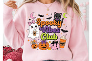 Spooky Vibes Club Halloween PNG, a Seasonal Illustration by DreamCafeArt (Thumbnail 2 of 7)
