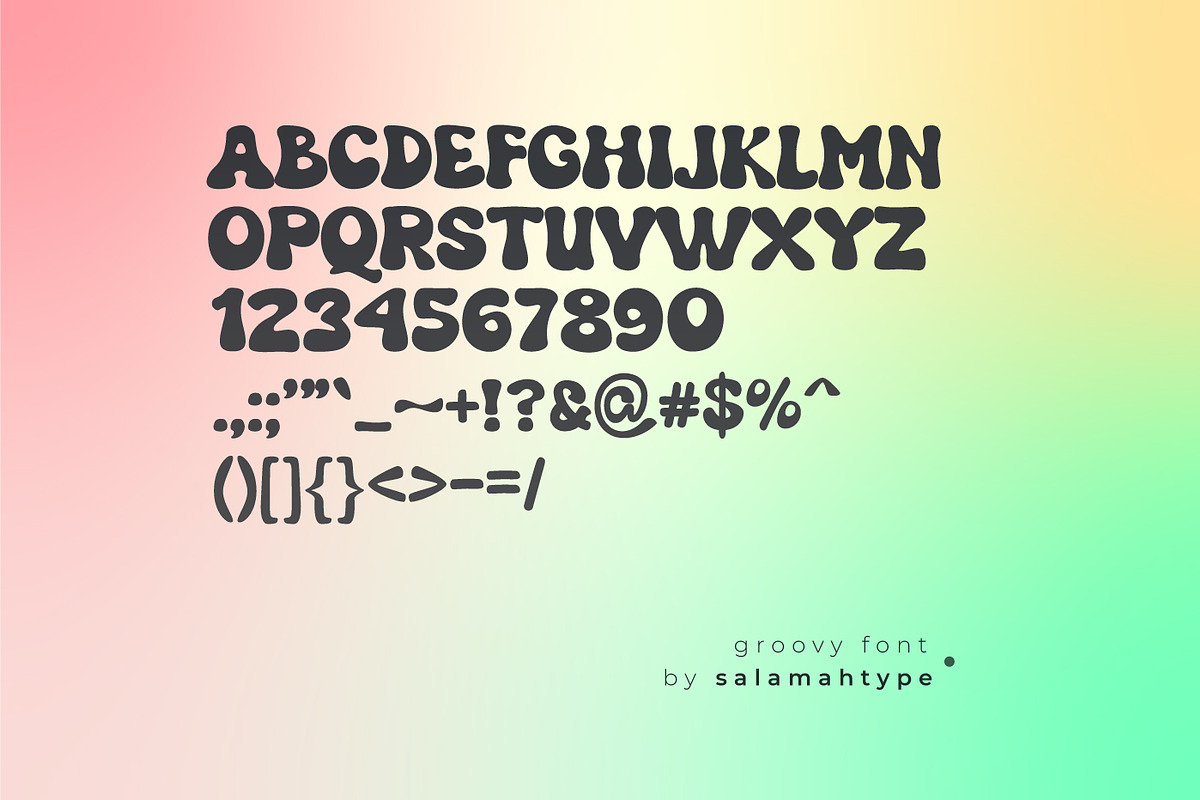 Grooven - Groovy Font, a Font by Salamahtype (Photo 6 of 6)