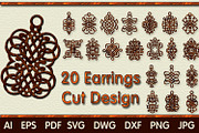 SVG Earring Cutting Templates, a Design Template by Kseniya-Omega (Thumbnail 1 of 3)
