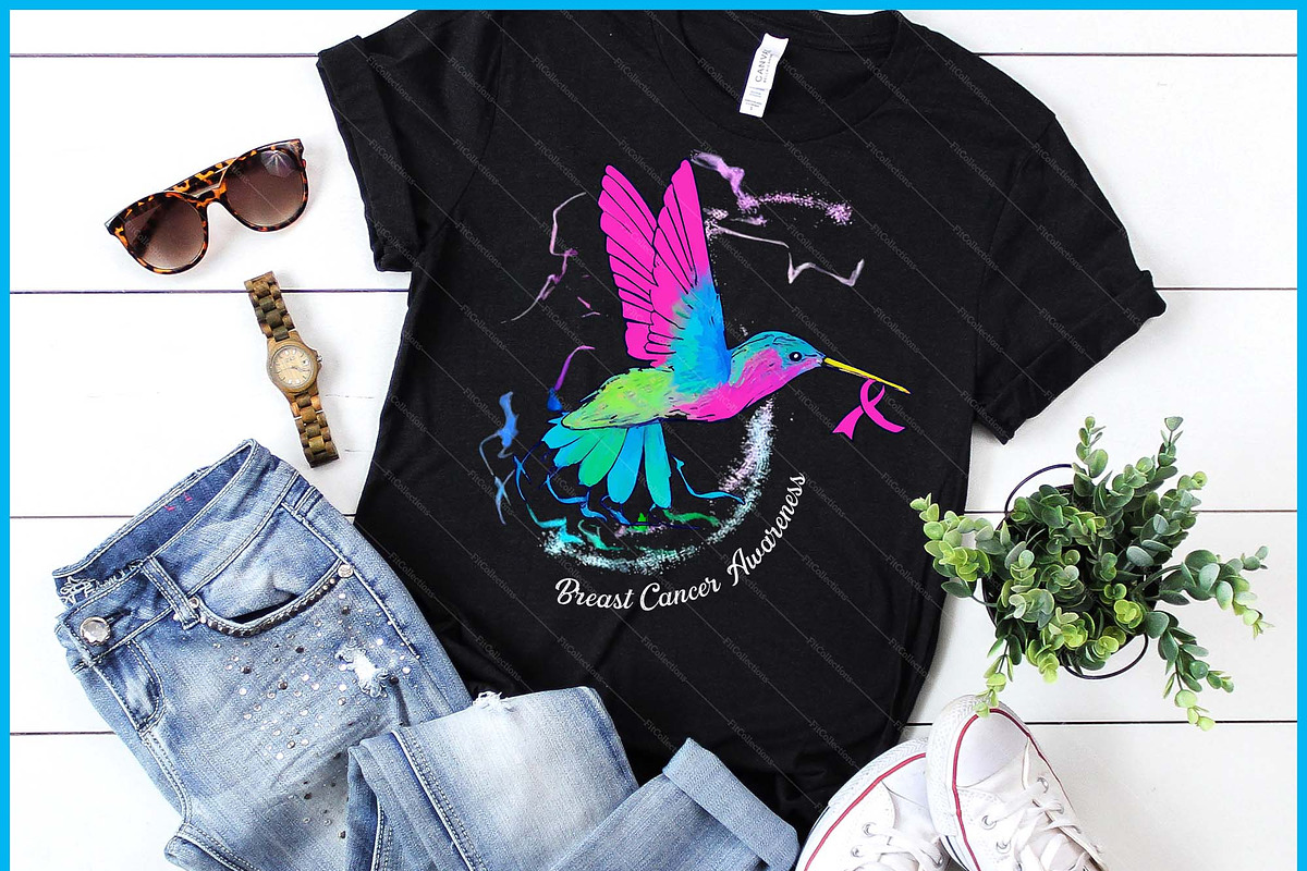 Hummingbird Ribbon Breast Cancer, a Graphic by Creativeusart (Photo 1 of 4)