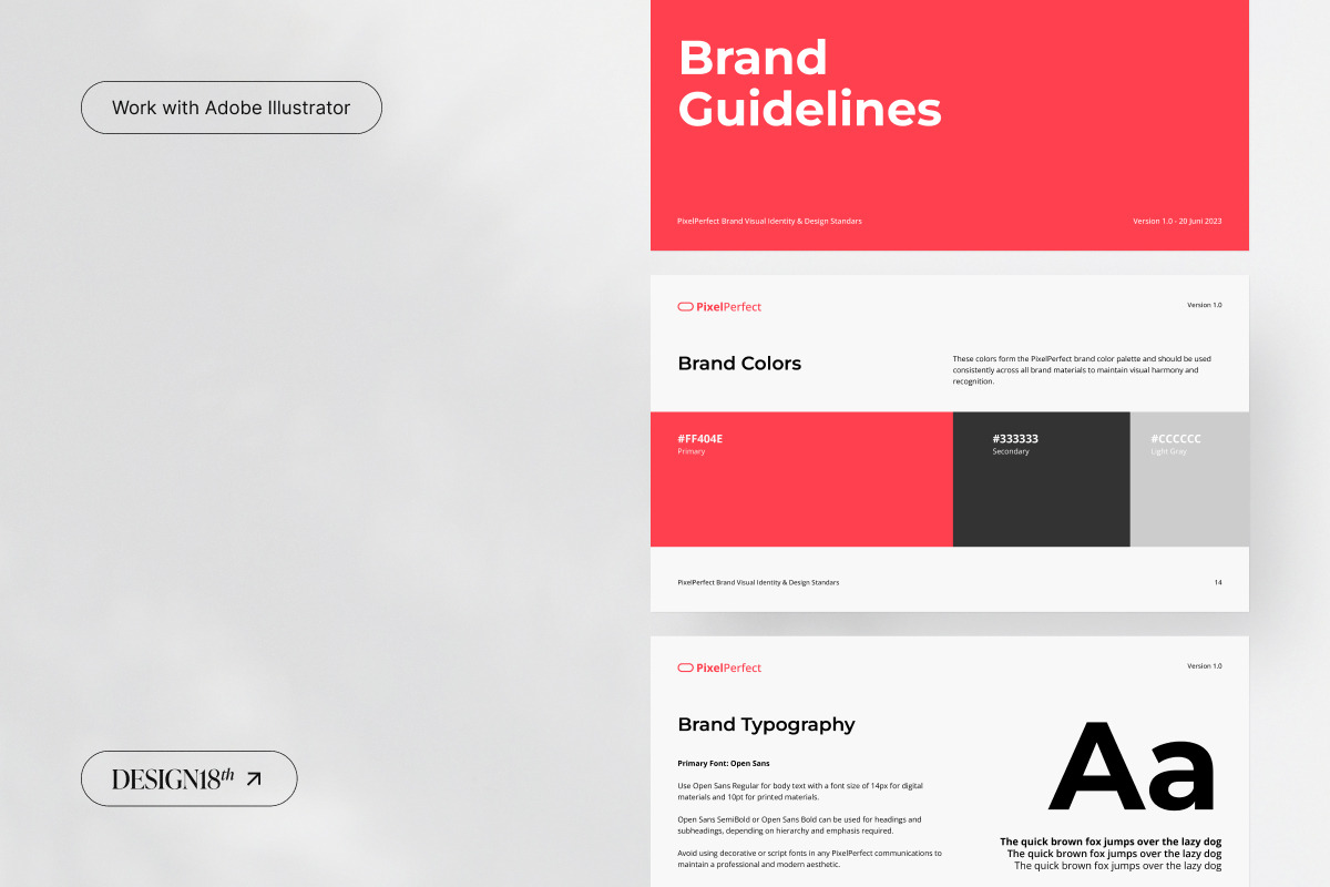 Ai / Brand Guidelines Template, a Presentation Template by Design18th (Photo 2 of 10)