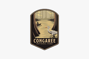Congaree National Park logo patch, a Branding & Logo Template by DOMHOUZE