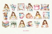 Cozy Craft Girl Clipart, a Person Illustration by Anna Design Studio (Thumbnail 4 of 9)