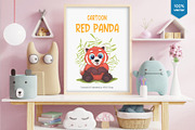 Big cartoon red panda. Tshirt, PNG., an Animal Illustration by KENO Mascots (Thumbnail 4 of 4)