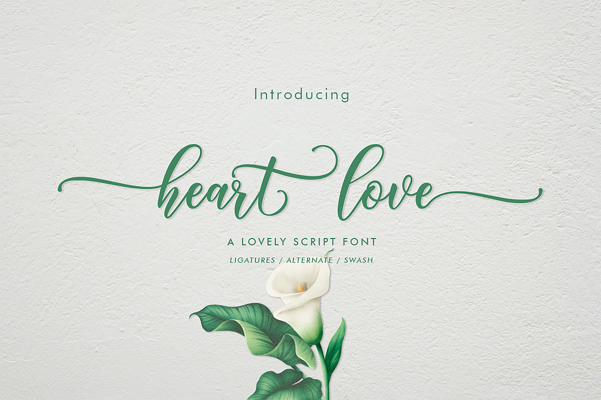 Heart love, a Script Font by Amarlettering (Photo 1 of 5)
