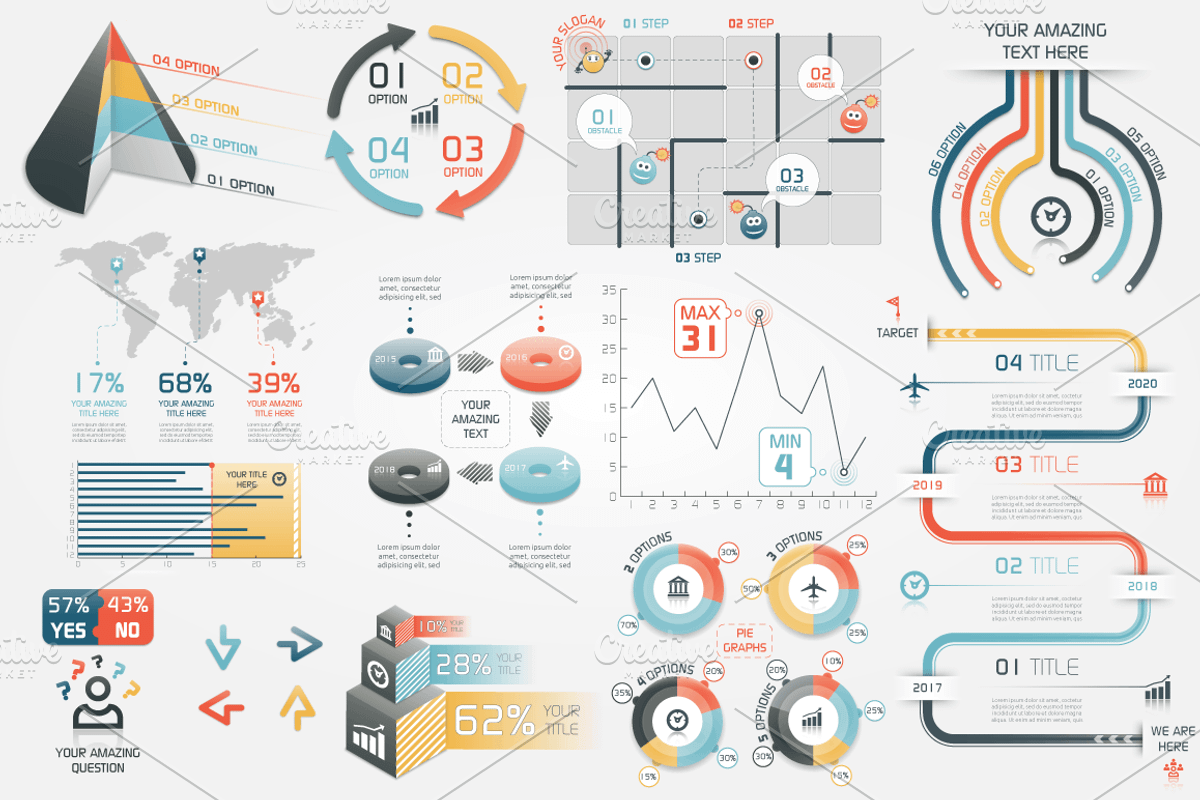 40% OFF Infographic Elements Bundle, a Presentation Template by Infographic Paradise (Photo 2 of 4)