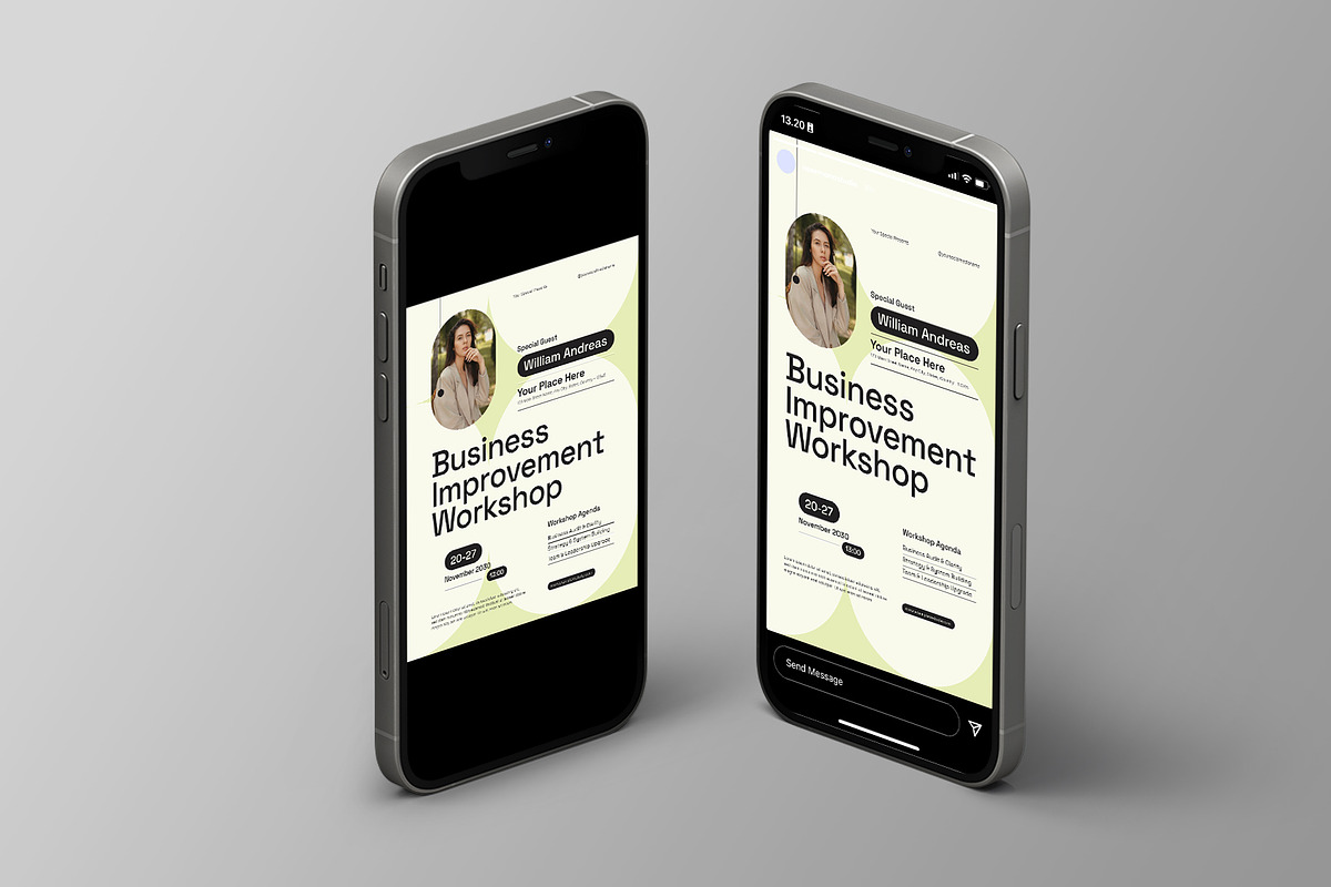 Beige Green Business Workshop Flyer, a Flyer Template by Neermana (Photo 4 of 4)