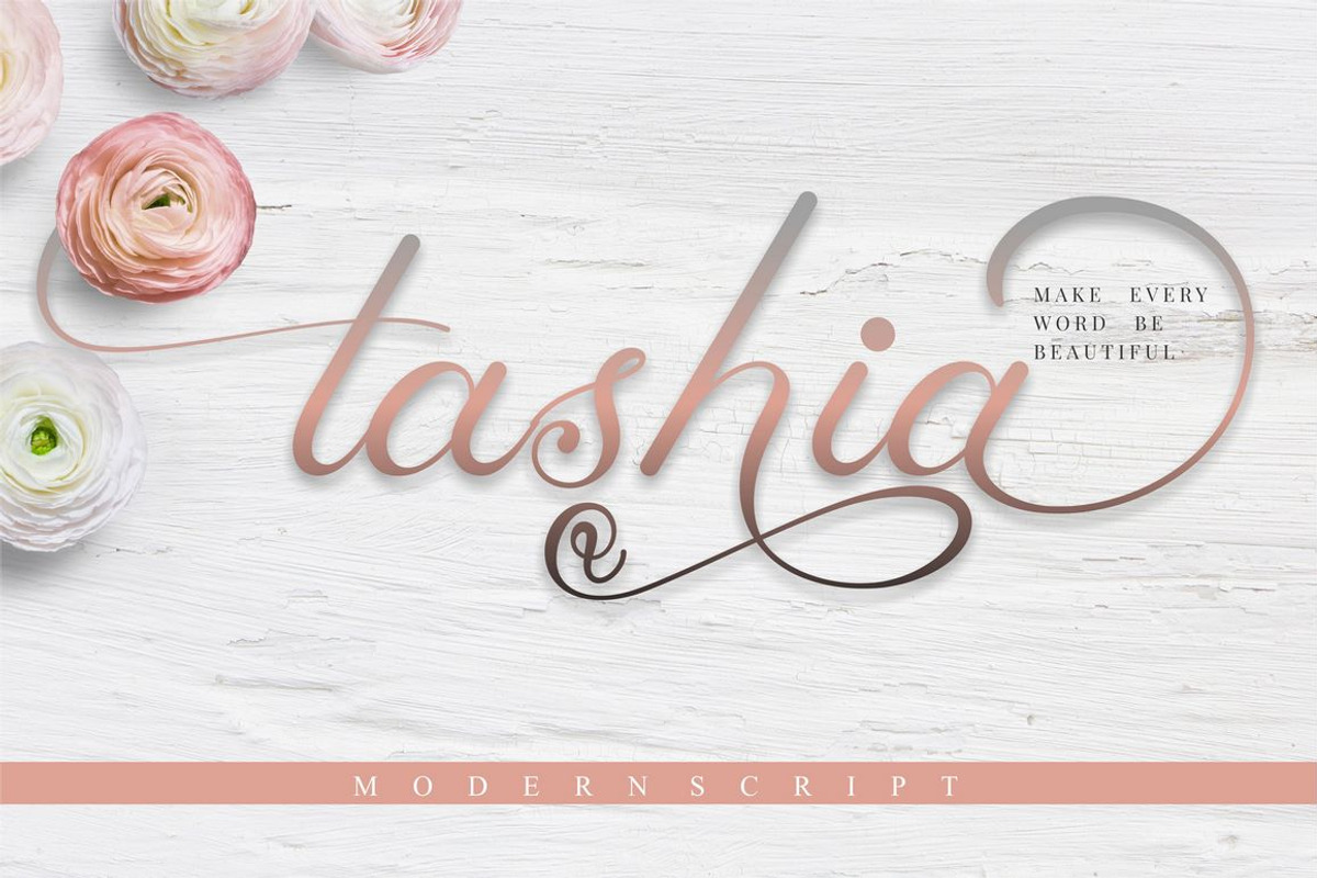 Tashia, a Script Font by PutraCetol Studio (Photo 1 of 16)
