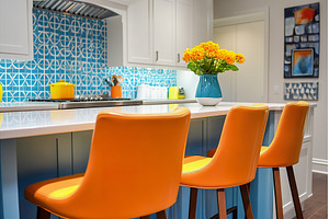 Modern Kitchen with Bold Colors and, an Abstract Photo by Lermont51