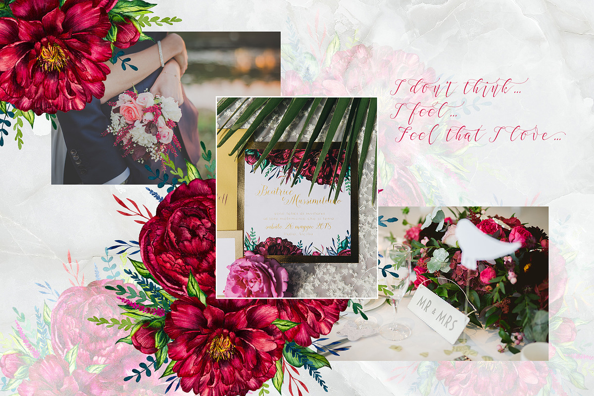 Watercolor peony flower, an Illustration by MiraEl Art (Photo 14 of 15)