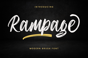 Rampage | Modern Brush Font