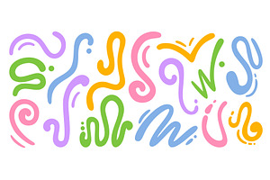 Abstract organic line shapes. Groovy, an Illustration by winwin.art