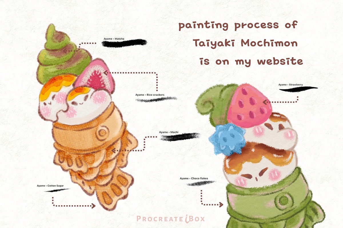 Taiyaki Brush Set for Procreate, a Brush Add-On by ProcreateiBox (Photo 7 of 8)