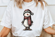 Whimsical Christmas Snowman Clipart, an Illustration by CraftArtStudio (Thumbnail 4 of 6)