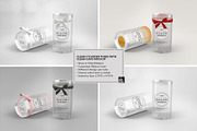 Clear Cylinders Clear Caps Mockups, a Packaging Mockup by INCDesign (Thumbnail 7 of 14)