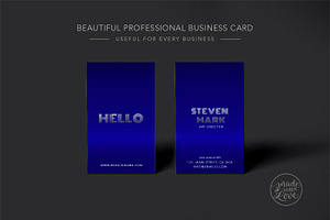 Beautiful Blue Trending Classy Card