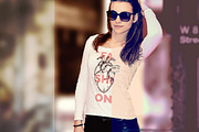 Female Shirt Mock Up, a Background Graphic by k-project design (Thumbnail 3 of 4)