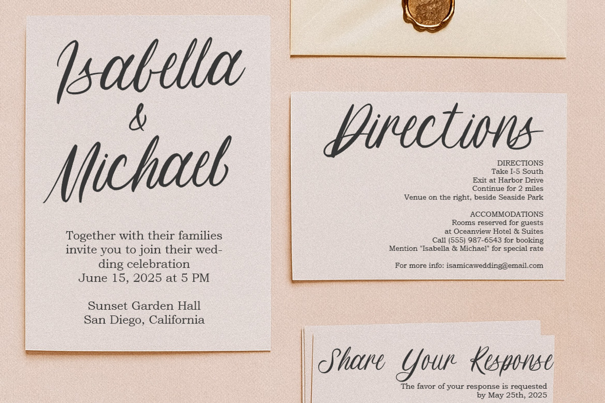 Maglia – Wedding Calligraphy Font, a Script Font by MERCI STUDIO (Photo 6 of 8)