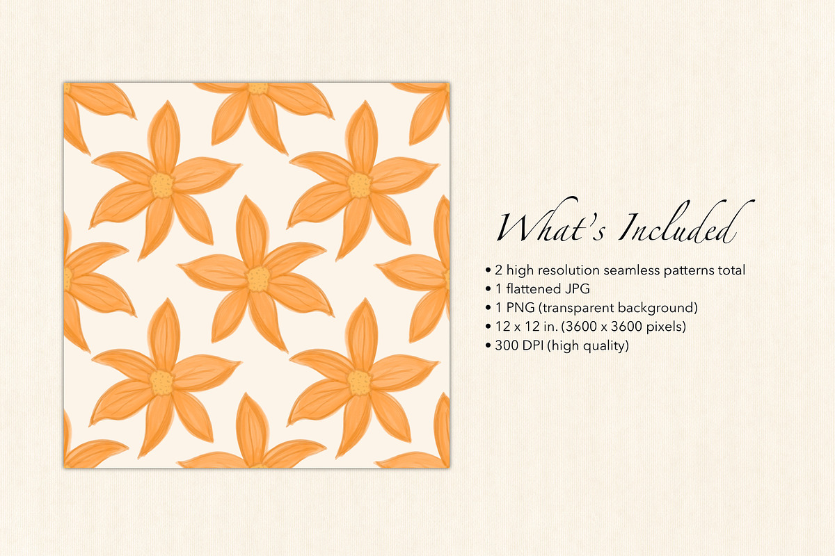 Watercolor Floral Surface Patterns, a Pattern Graphic by Quinn Lane Designs (Photo 2 of 5)