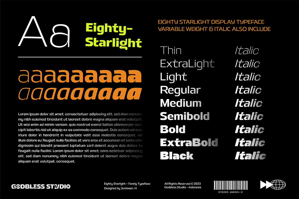 Eighty Starlight, a Sans Serif Font by Godbless Studio (Photo 6 of 18)