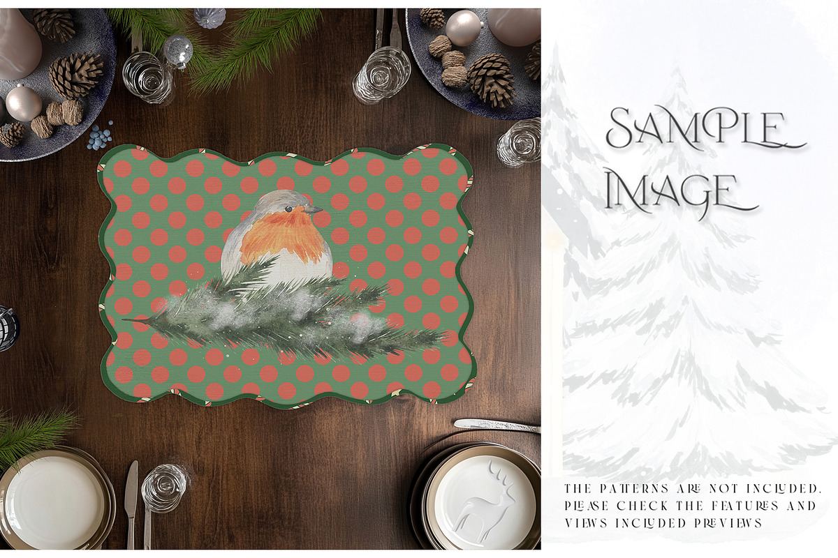 Christmas Placemats Various Types, a Product Mockup by mock-ups (Photo 17 of 25)