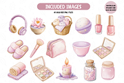 Spa Day Clipart, Cute Spa PNG, an Illustration by TatiMockup (Thumbnail 3 of 5)
