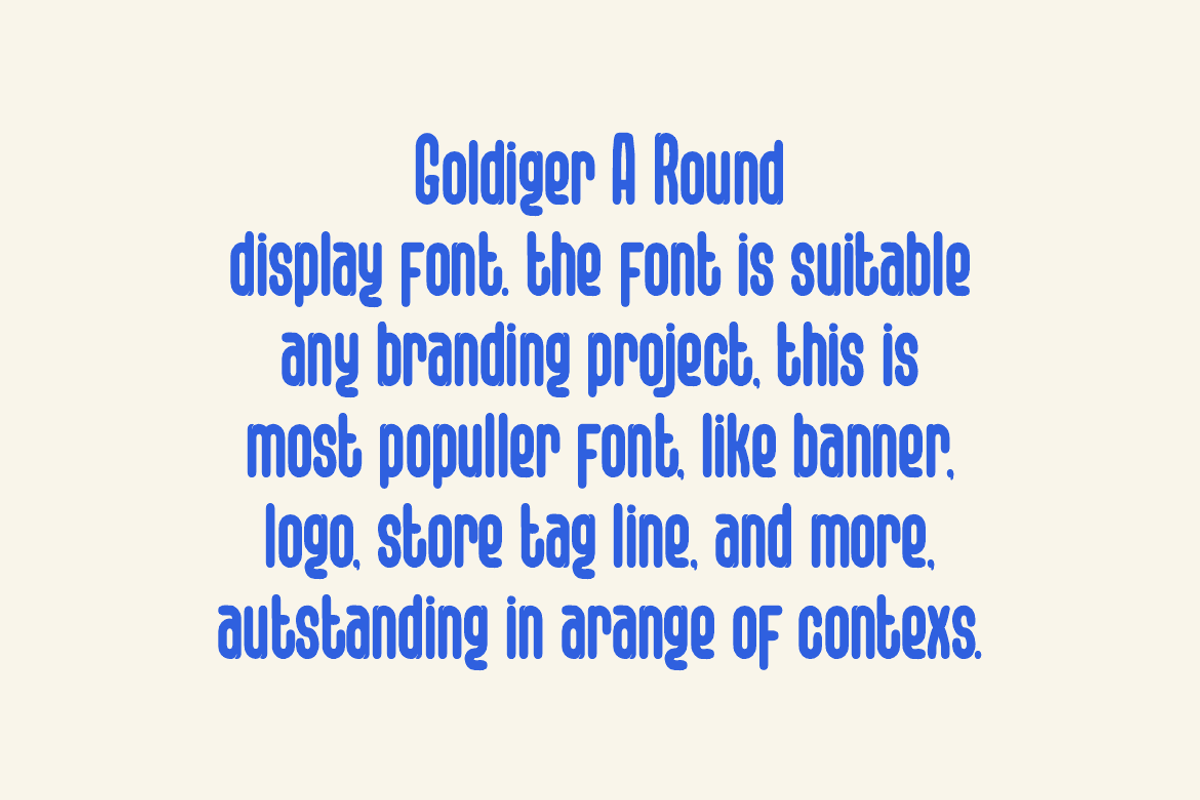 Goldiger - Round Sans Font, a Sans Serif Font by QR Design Studio (Photo 3 of 9)