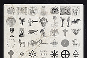 98 Procreate mystic / ocult stamps, a Brush Add-On by Endete & Mazak brushes (Thumbnail 3 of 6)