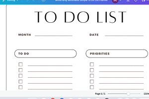 To Do List Editable Template