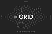 30 Vector Isometric Grids, an Object Graphic by ME_COLLAGE (Thumbnail 1 of 11)