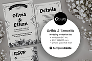Gothic & Romantic Wedding Invitation, a Templates & Theme by TemplateCastleStore (Thumbnail 2 of 9)