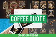 Coffee Quotes SVG Craft Vol 8, a Decorative Illustration by Tosca Digital (Thumbnail 1 of 6)