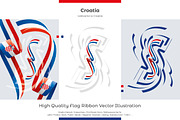 Croatia flag ribbon vector, a Templates & Theme by Simbos (Thumbnail 1 of 9)