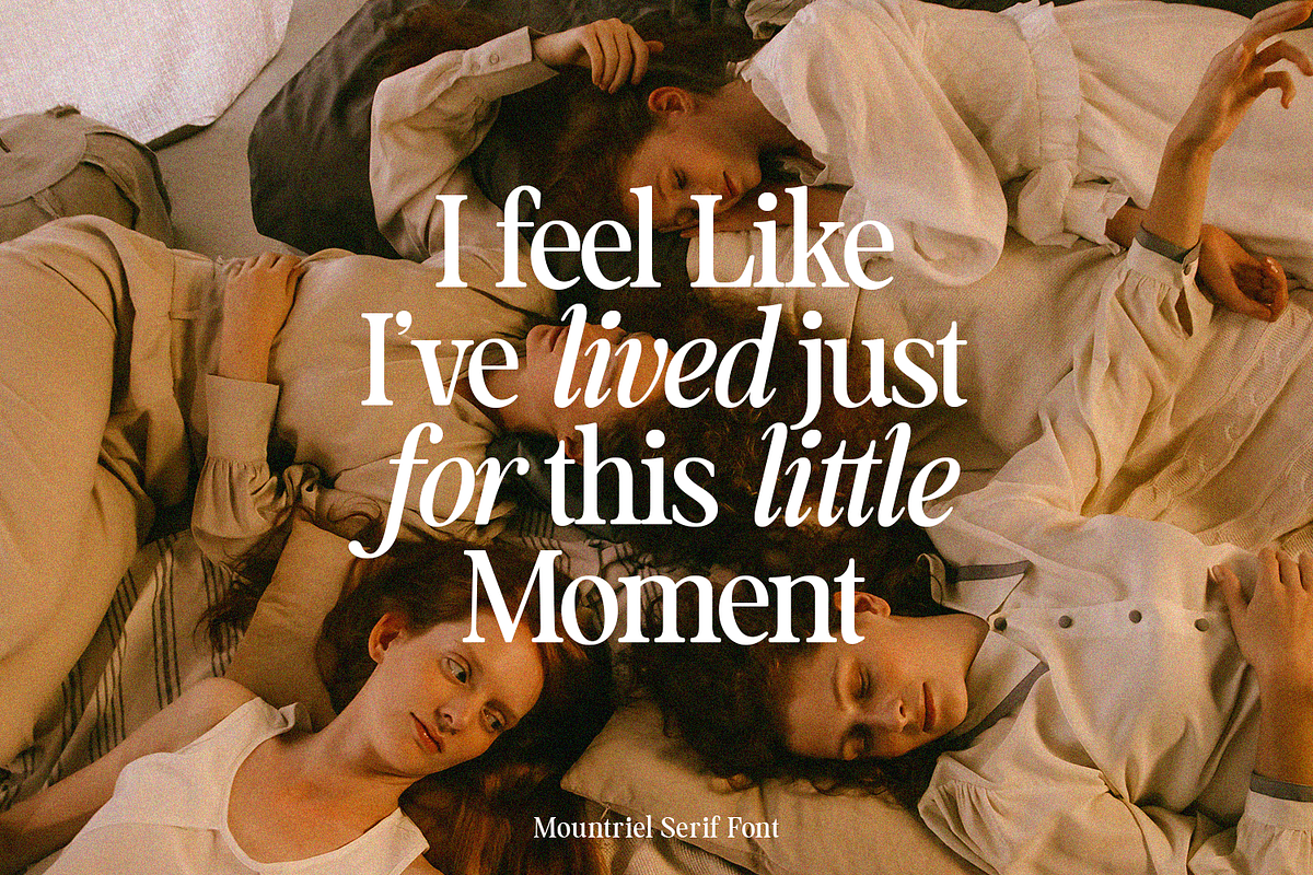 Mountriel - Classic Modern Serif, a Serif Font by Typetemp Studio (Photo 1 of 22)