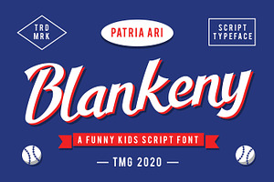 Blankeny Fun Script Typeface