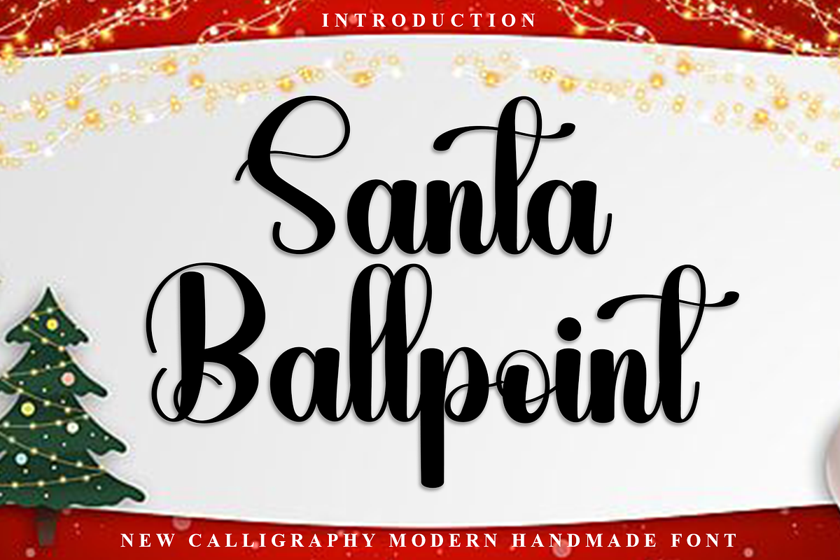 Santa Ballpoint, a Handwritten Font by InermediaSTUDIO (Photo 1 of 8)