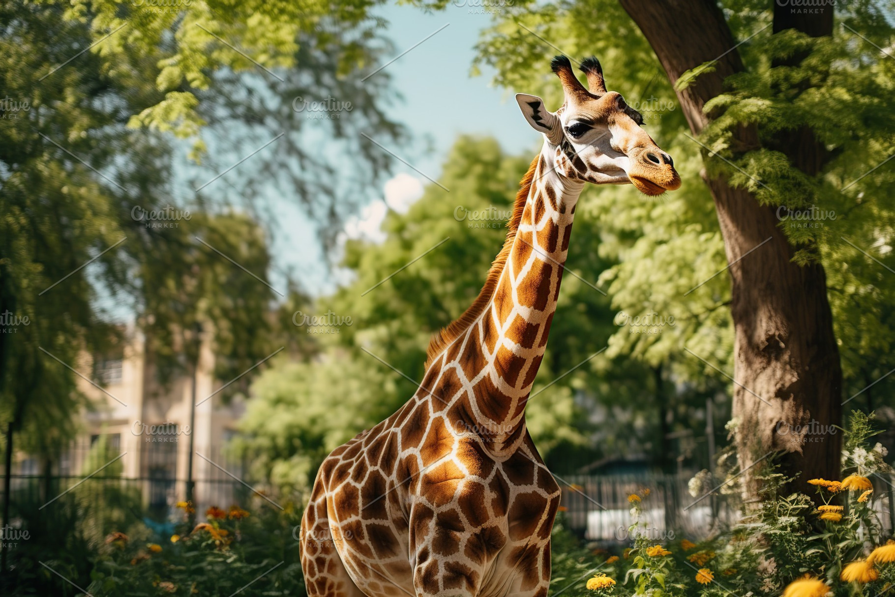 Young giraffe at the zoo, an Animal Photo by AlyaAnd