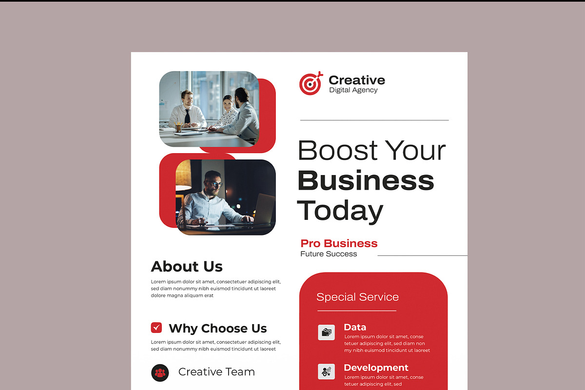 Digital Marketing Agency Flyer, a Flyer Template by MightyDesign (Photo 4 of 8)