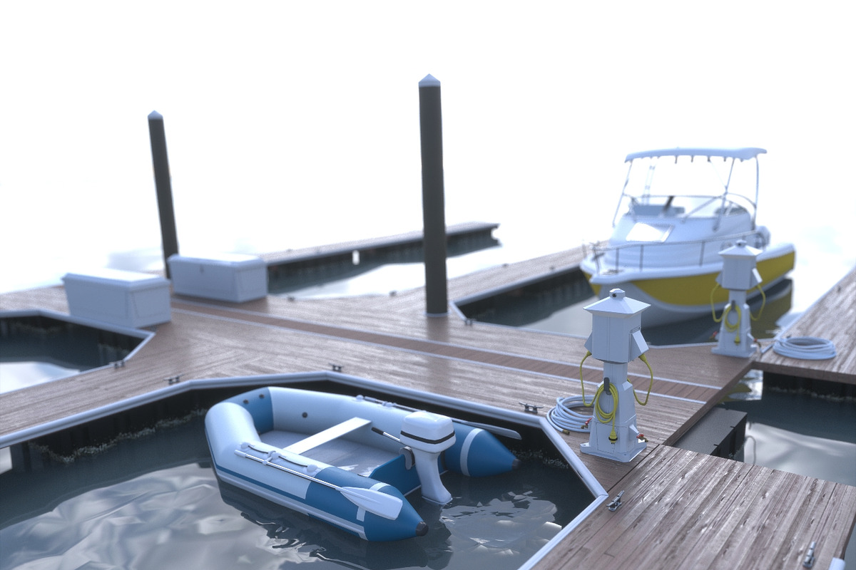 Marina - Boat Slips - Floating Dock, an Object 3D Model by RoHo Productions (Photo 14 of 39)