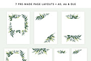 Greenery Foliage & layouts, an Invitation Template by Andrea Muller (Thumbnail 2 of 7)