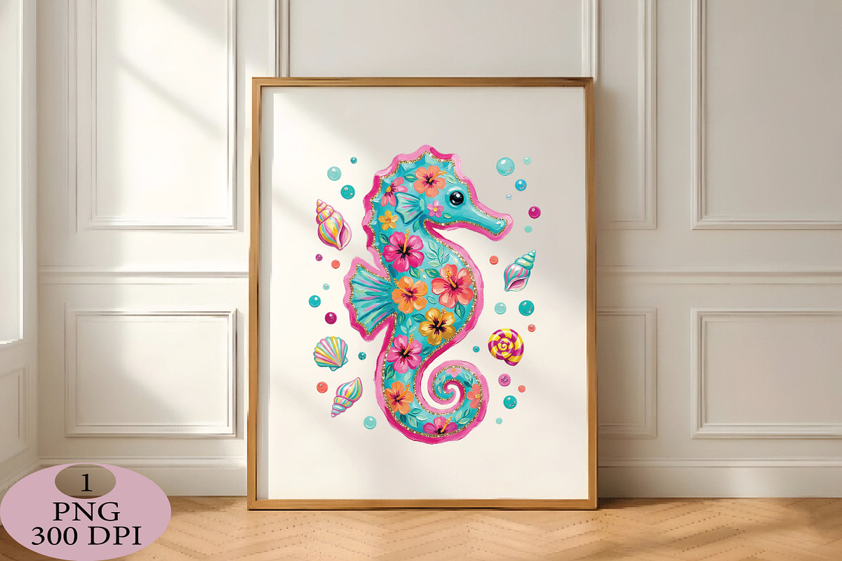 Preppy Summer Seahorse Png, an Illustration by Daily.Designs (Photo 4 of 5)